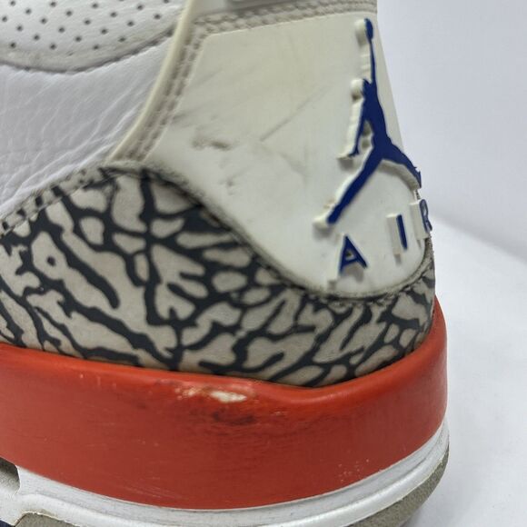 Nike Air Jordan 3 Retro Knicks Men's Size 10.5 136064-148 Sneaker White Orange - Picture 10 of 16
